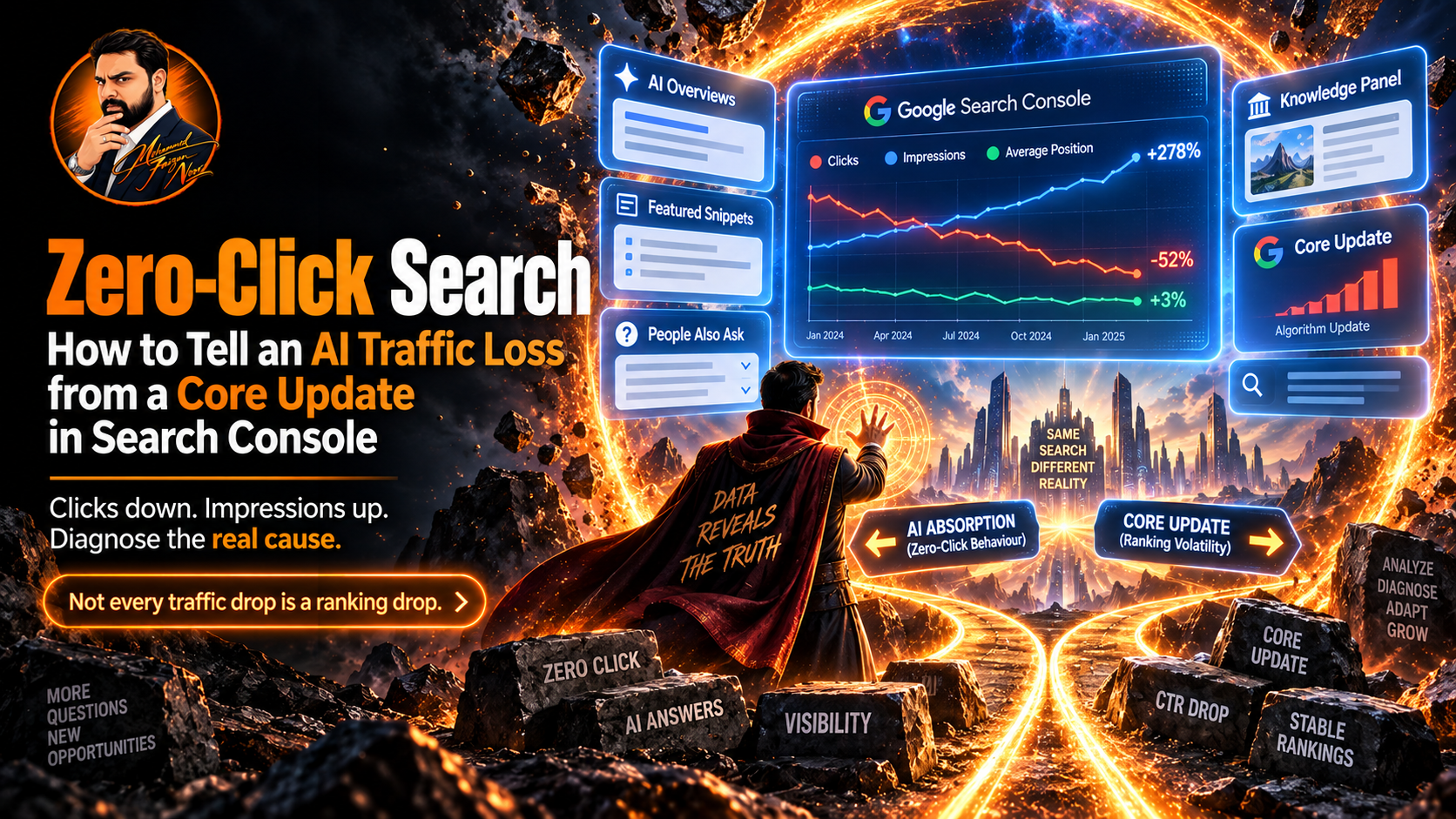 Zero Click Search: How to Tell an AI Traffic Loss From a Core Update in Your Own Search Console